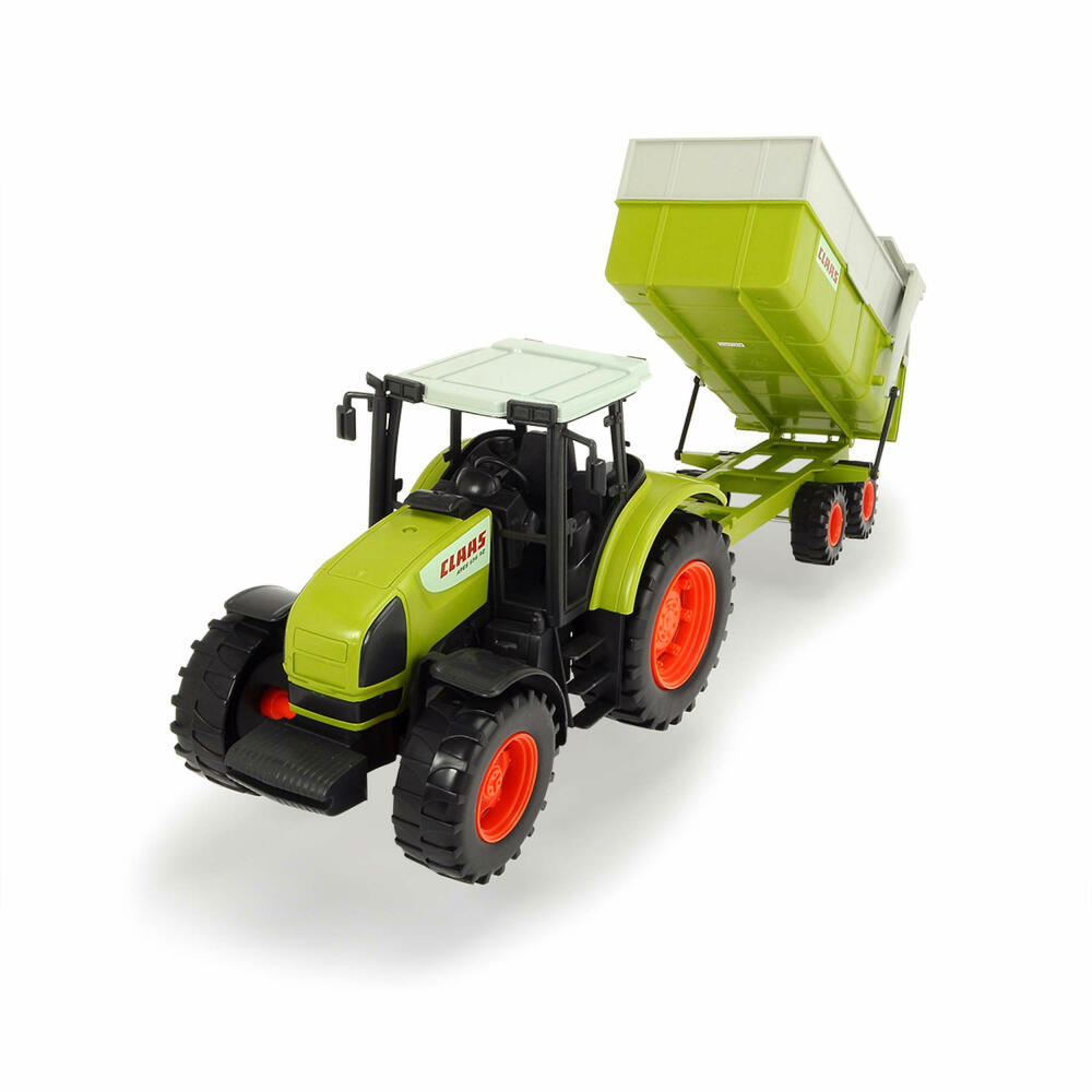 Dickie Toys CLAAS Ares Set, Traktor mit Anhänger, Landmaschine, Tractor, Kipper, Spielzeug, Auto, 203739000