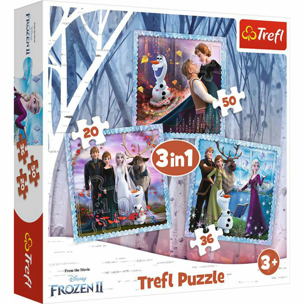 TREFL 34853 3 in 1 Puzzle - Disney Frozen 2