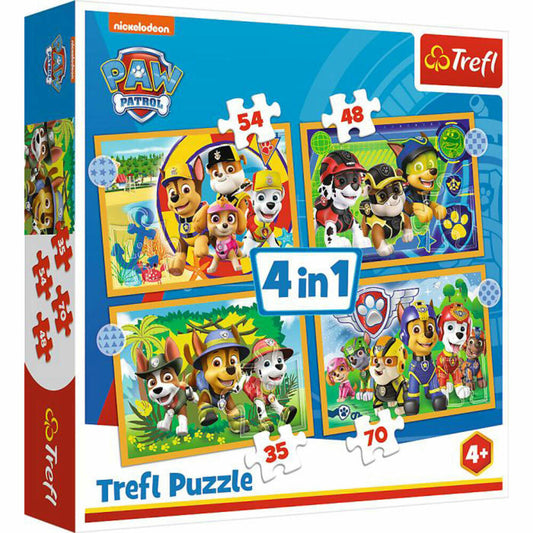 Trefl 4 in 1 Puzzle - Paw Patrol 35, 48, 54, 70 Teile