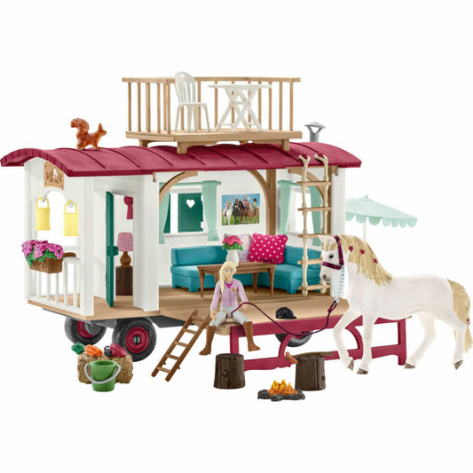 Schleich Horse Club Caravan, Wohnwagen, Spielfigur, Figur, Pferd, ab 5 Jahren, 42593