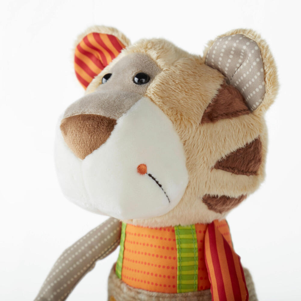 sigikid Patchwork Sweety Tiger, Kuscheltier, Plüschtier, Stofftier, Polyester, 32 cm, 42852