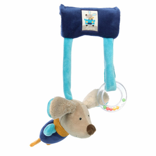 sigikid Blue Collection Anhänger Hund, Greifling, Greifspielzeug, Rassel, Babygreifling, Spielzeug, 42793