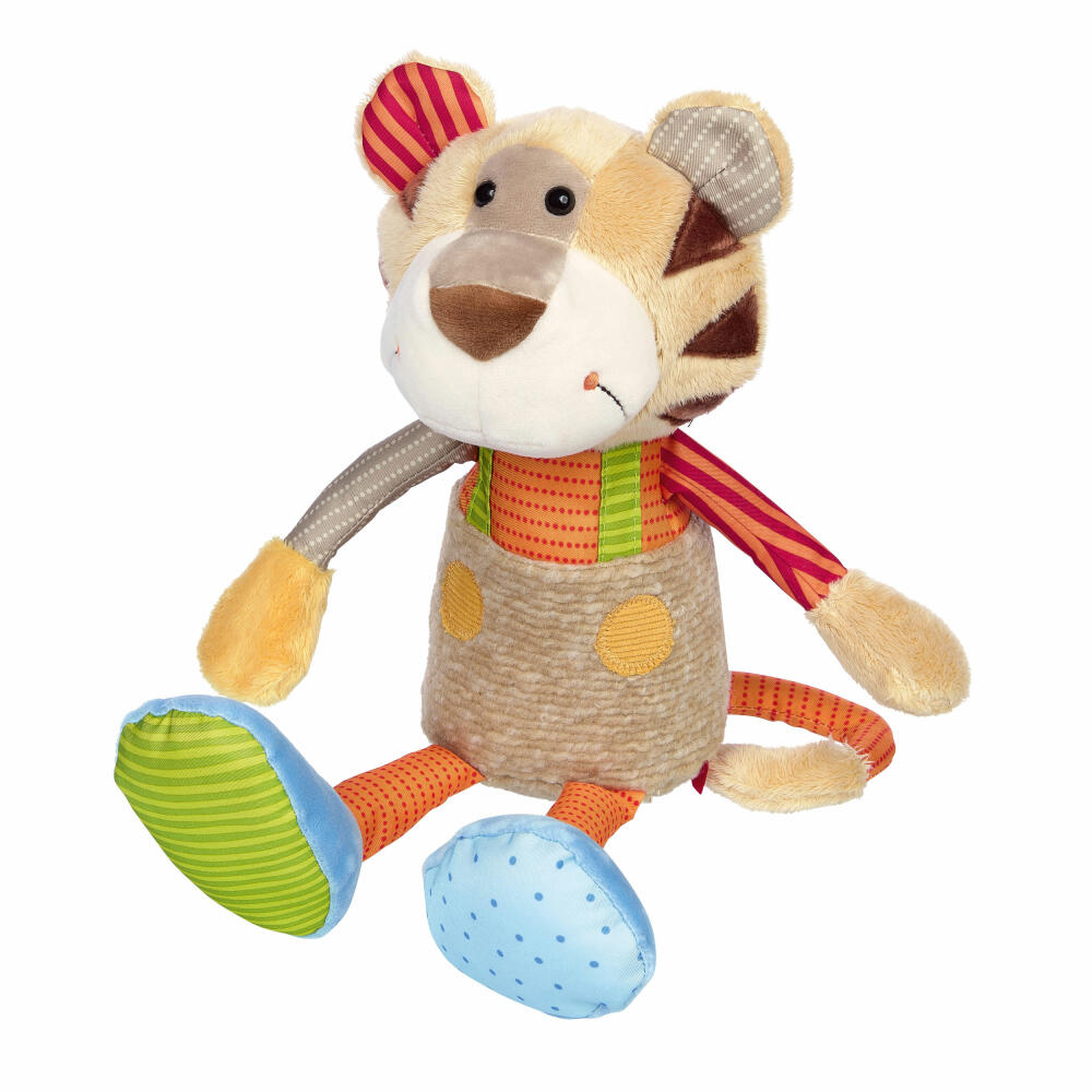 sigikid Patchwork Sweety Tiger, Kuscheltier, Plüschtier, Stofftier, Polyester, 32 cm, 42852