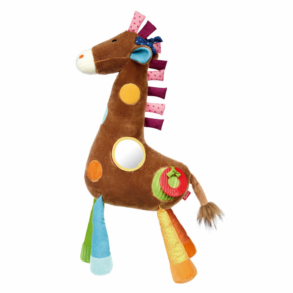 sigikid PlayQ XXL Giraffe, Aktivspielzeug, Spielkissen, Kuschelkissen, Baby Spielzeug, 42863