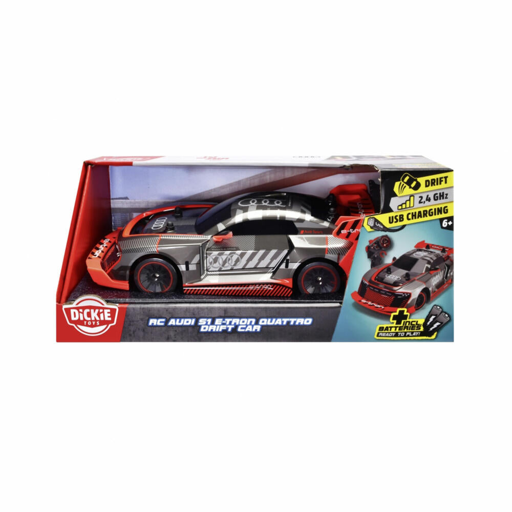 Dickie Toys RC Audi S1 E-Tron Quattro Drift Car RTR, ferngesteuertes Auto, Spielzeugauto, Spielzeug, 201106011