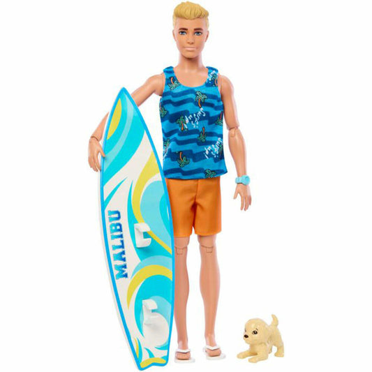 Mattel Barbie Ken Surf Doll Blond, Modepuppe, Anziehpuppe, Spielpuppe, Puppe, HPT50