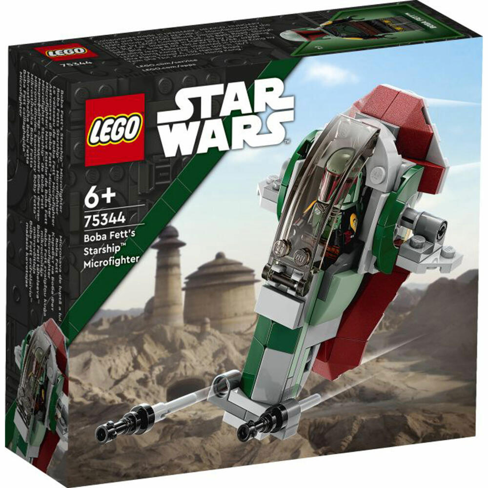 LEGO Star Wars Boba Fetts Starship Microfight, 85-tlg., Bauset, Konstruktionsset, Bausteine, Spielzeug, ab 6 Jahre, 75344