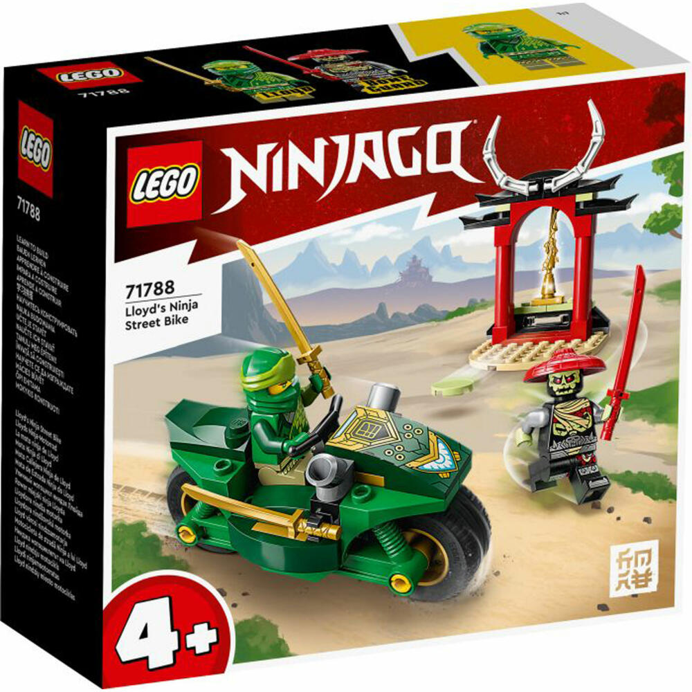 LEGO Ninjago Ninja-Motorrad, 64-tlg., Bauset, Konstruktionsset, Bausteine, Spielzeug, ab 4 Jahre, 71788