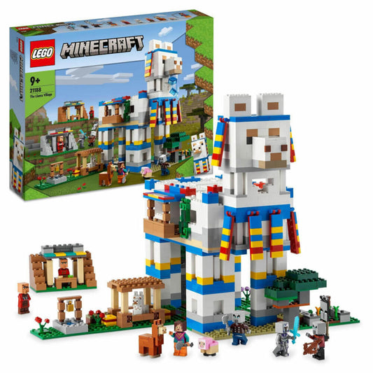 LEGO Minecraft Das Lamadorf, 1252-tlg., Bauset, Konstruktionsset, Bausteine, Spielzeug, ab 9 Jahre, 21188