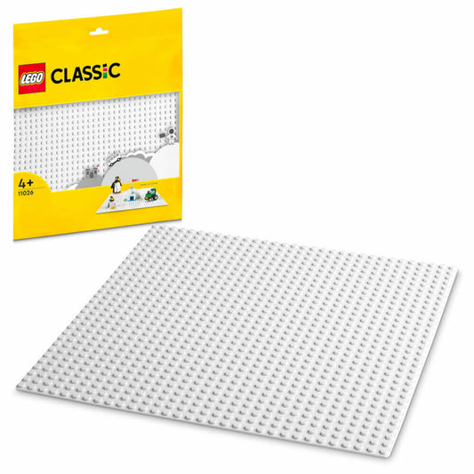 LEGO Classic Weiße Bauplatte, Basisplatte, Platte, Zubehör, Konstruktionsspielzeug, 11026