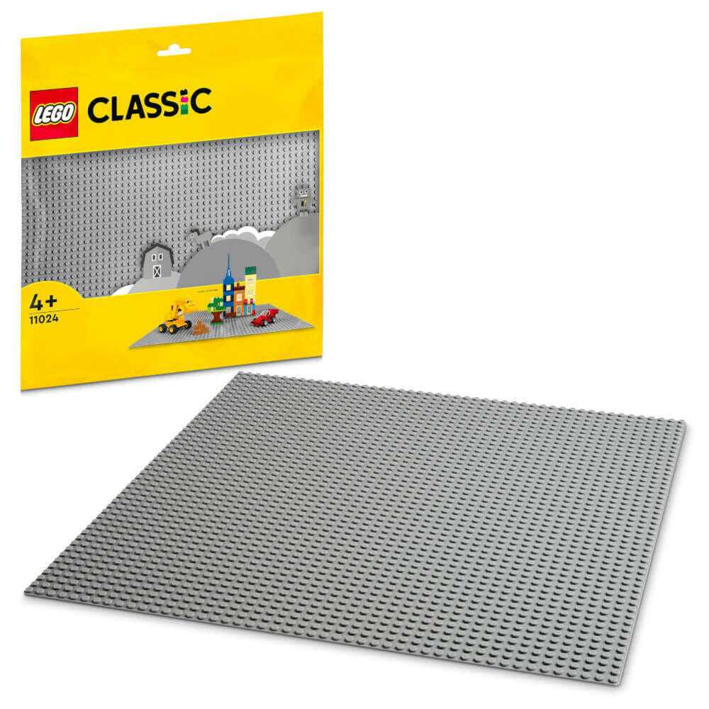 LEGO Classic Graue Bauplatte, Basisplatte, Platte, Zubehör, Konstruktionsspielzeug, 11024