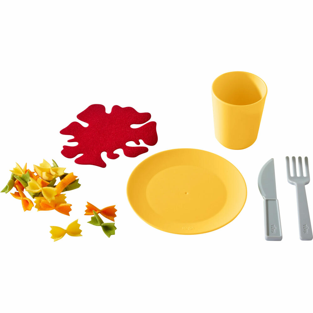 HABA Mittagessen-Set Nudelpfanne, Spielzeuggeschirr, Rollenspiel, Polyester, Kunststoff, 305723