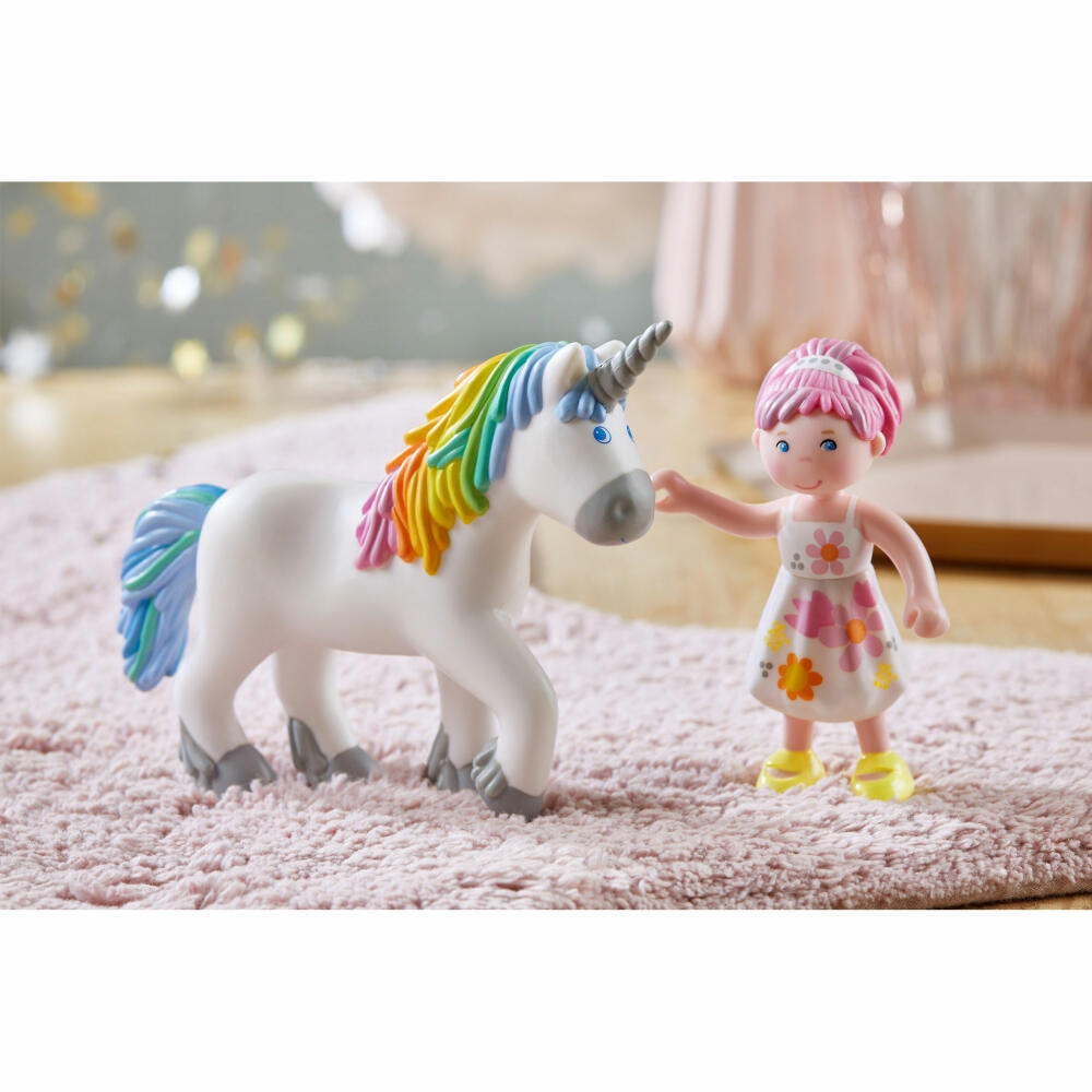 HABA Little Friends - Amira & Einhorn Ruby Rainbow, Spielfiguren, Pferdewelt, Kunststoff, 305640