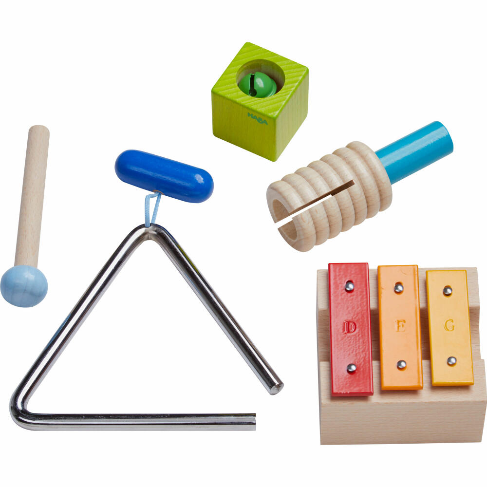 HABA Klangspiel-Set Klangfreude, Instrumente, Spielzeug, Musikspielzeug, 5-tlg., 305922