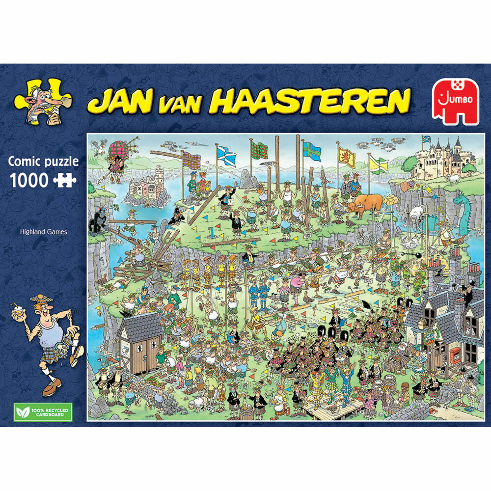 Jumbo Spiele Jan van Haasteren - Highland-Games, Puzzle, Erwachsenenpuzzle, Puzzlespiel, 1000 Teile, 20069