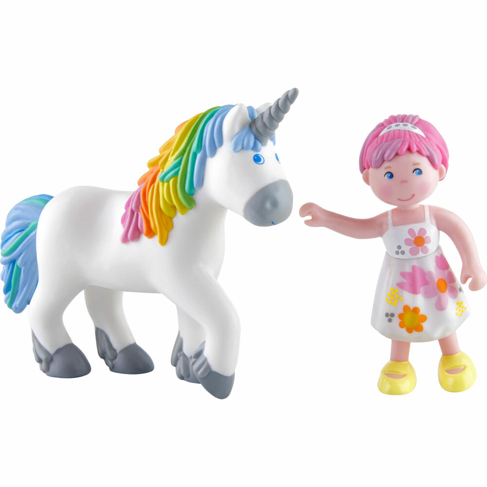 HABA Little Friends - Amira & Einhorn Ruby Rainbow, Spielfiguren, Pferdewelt, Kunststoff, 305640