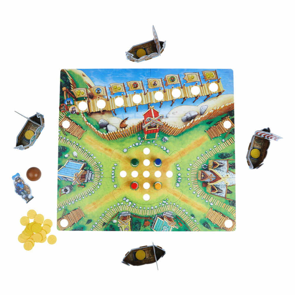 HABA Tal der Wikinger Brettspiel, Geschicklichkeitsspiel, Familienspiel, Kinder Spiel, 304697