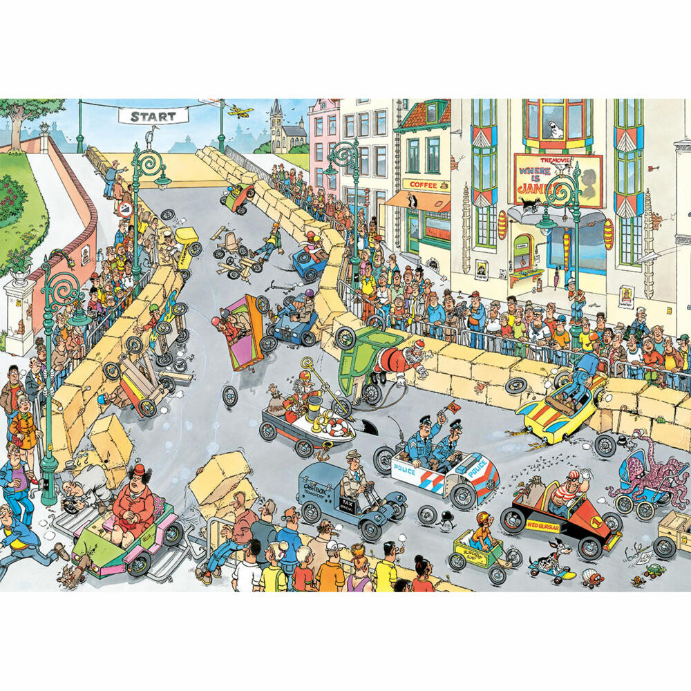 Jumbo Spiele Jan van Haasteren - Seifenkistenrennen, Puzzle, Erwachsenenpuzzle, Puzzlespiel, 1000 Teile, 20053