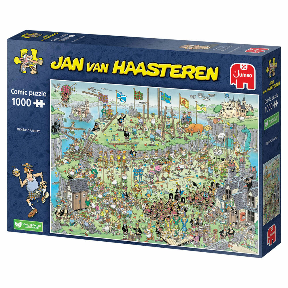 Jumbo Spiele Jan van Haasteren - Highland-Games, Puzzle, Erwachsenenpuzzle, Puzzlespiel, 1000 Teile, 20069