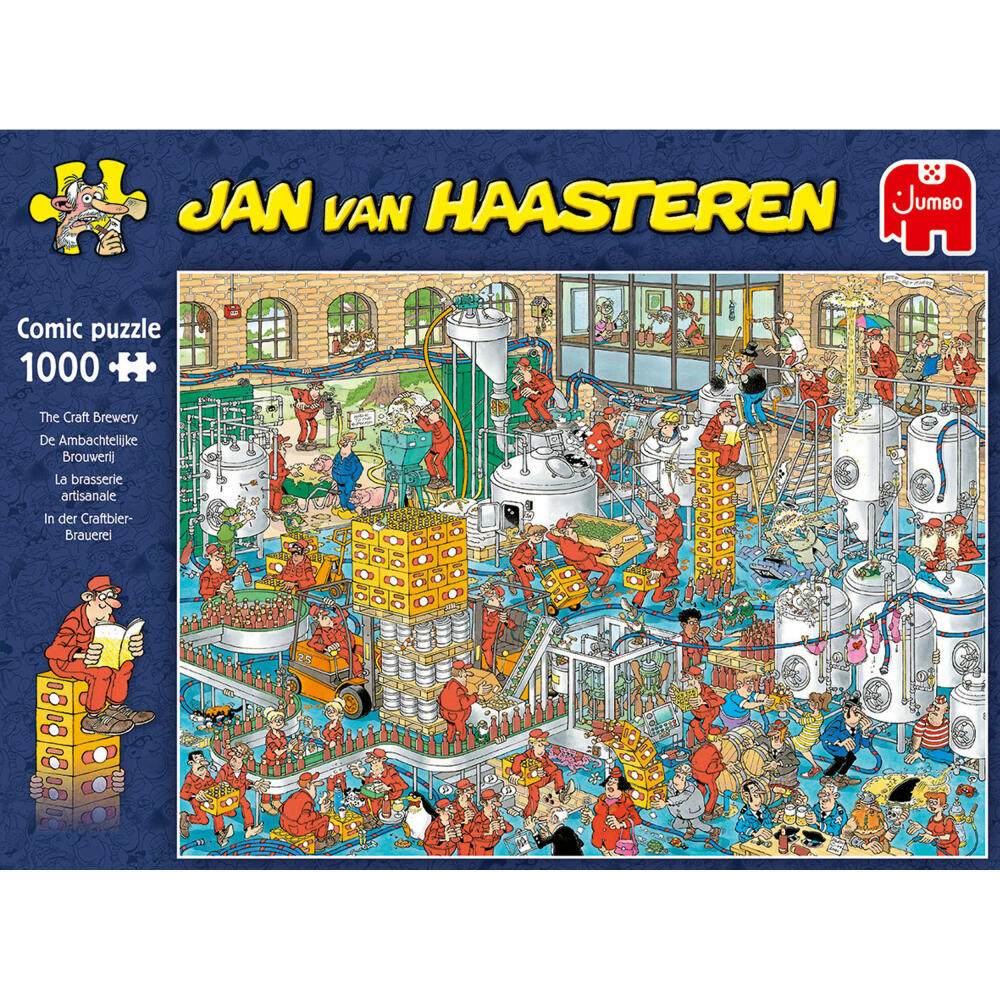 Jumbo Spiele Jan van Haasteren - Craftbierbrauerei, Puzzle, Erwachsenenpuzzle, Puzzlespiel, 1000 Teile, 20065