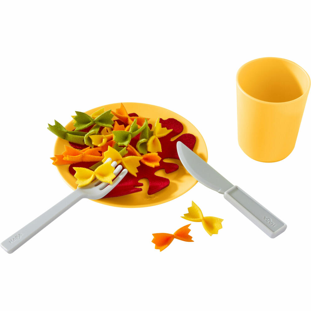 HABA Mittagessen-Set Nudelpfanne, Spielzeuggeschirr, Rollenspiel, Polyester, Kunststoff, 305723