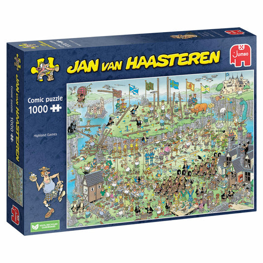 Jumbo Spiele Jan van Haasteren - Highland-Games, Puzzle, Erwachsenenpuzzle, Puzzlespiel, 1000 Teile, 20069