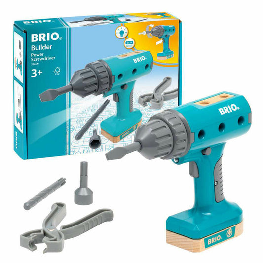 BRIO Builder Akkuschrauber, Werkzeug, Kinderwerkzeug, Kinder Spielzeug, ab 3 Jahren, 63460000