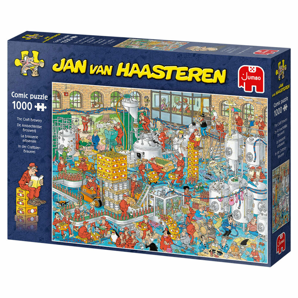 Jumbo Spiele Jan van Haasteren - Craftbierbrauerei, Puzzle, Erwachsenenpuzzle, Puzzlespiel, 1000 Teile, 20065