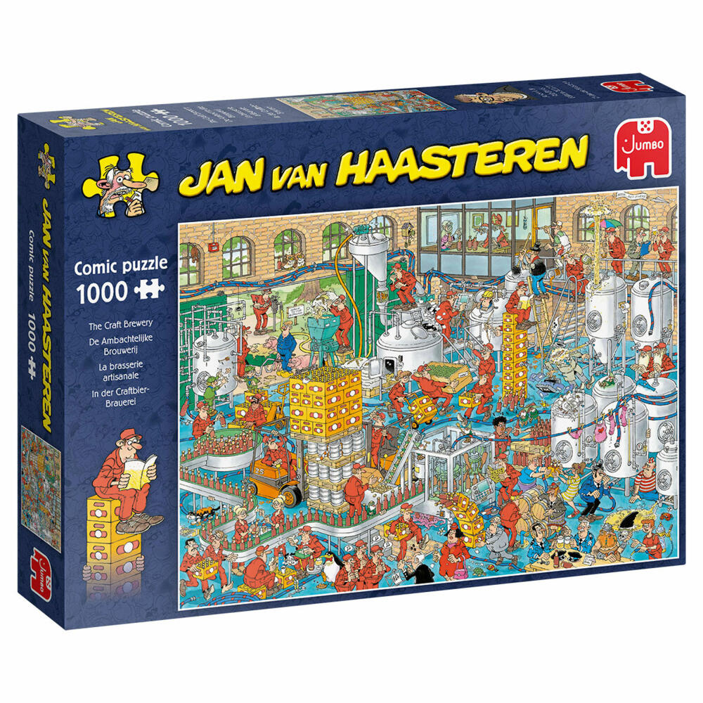 Jumbo Spiele Jan van Haasteren - Craftbierbrauerei, Puzzle, Erwachsenenpuzzle, Puzzlespiel, 1000 Teile, 20065