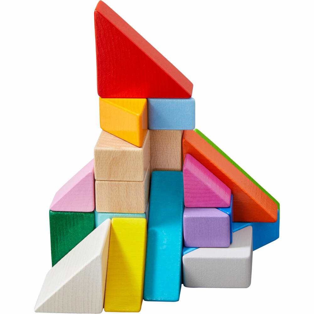 HABA 3D-Legespiel Tangram-Würfel, Puzzlespiel, Würfel, Klötze, Buche, Papier, 305778