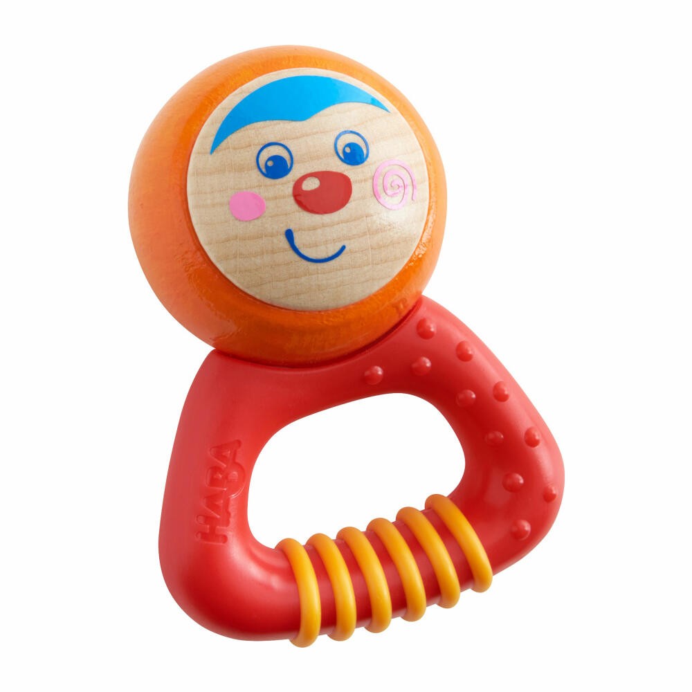 HABA Klangzwerg Mio, Baby Rassel, Musikrassel, Schüttelrassel, Musikinstrument, Spielzeug, 303950