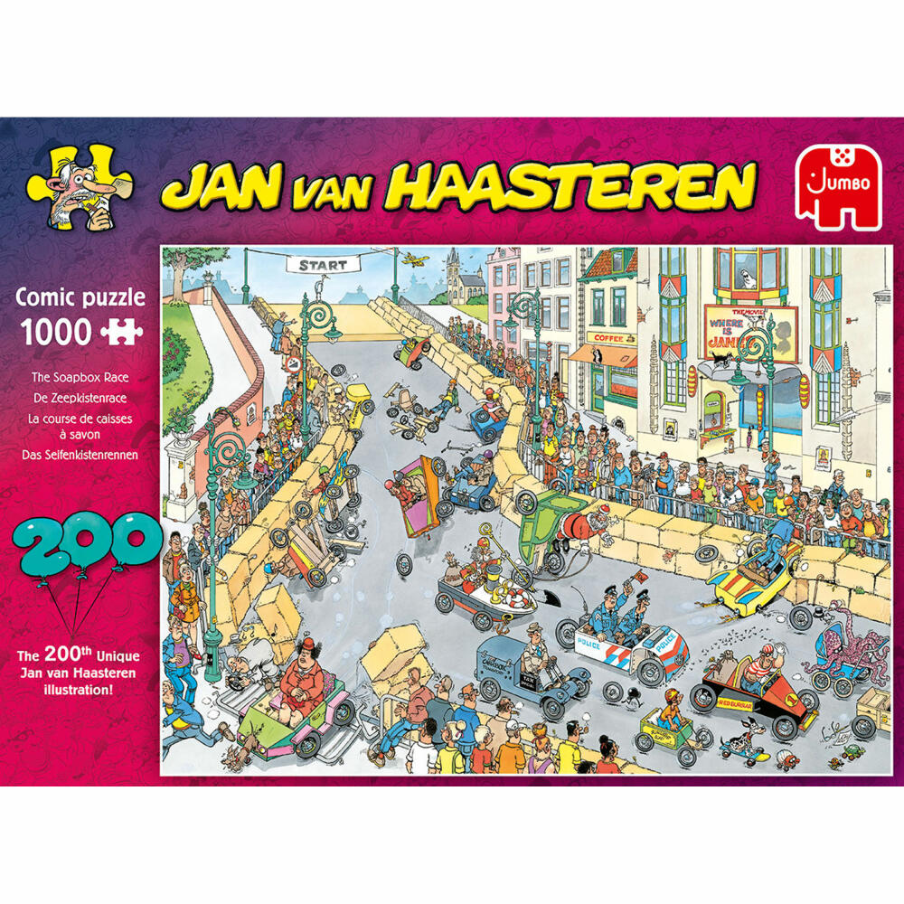 Jumbo Spiele Jan van Haasteren - Seifenkistenrennen, Puzzle, Erwachsenenpuzzle, Puzzlespiel, 1000 Teile, 20053