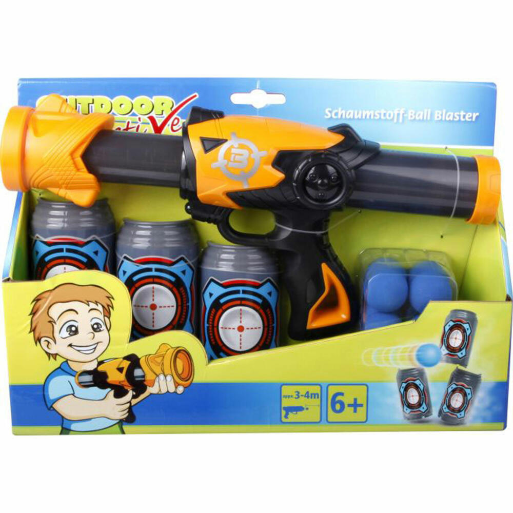 Outdoor active Schaumstoff-Ball Blaster, inklusive 12 Bälle