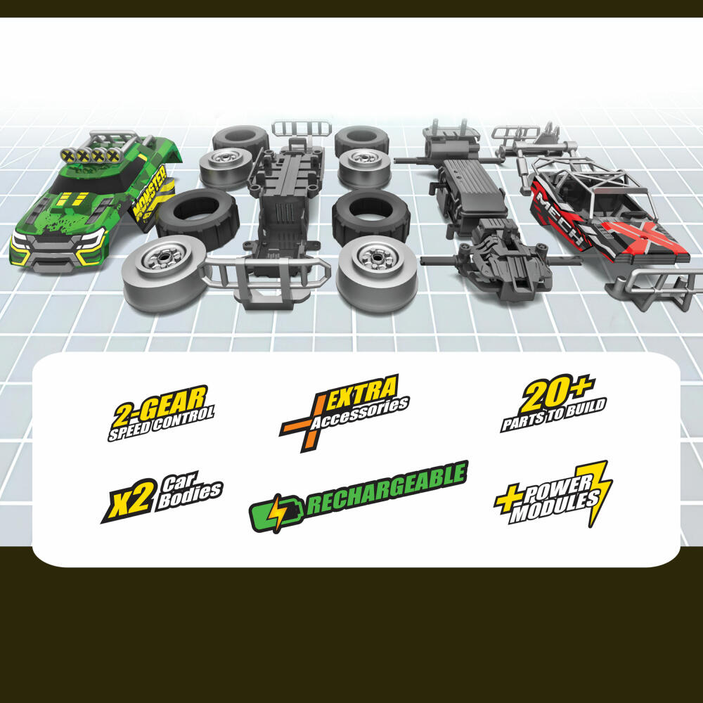 eXost Funkfahrzeug Build 2 Drive Mighty Crawler, ferngesteuertes Auto, RC Fahrzeug, Spielzeug, 20703