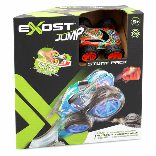eXost Jump Stunt Pack, Stuntfahrzeug mit Reibungsantrieb in zufälligem Design mit Zubehör, Spielzeug, 20620
