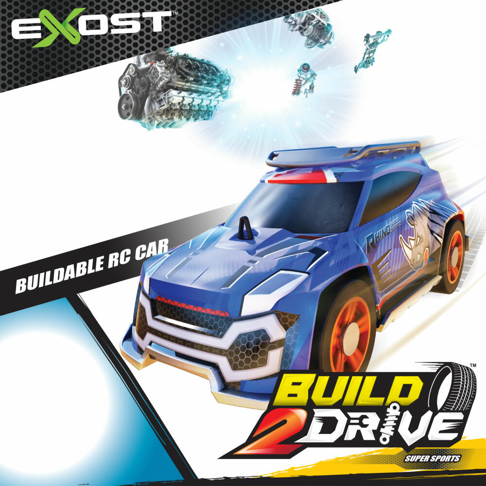 eXost Funkfahrzeug Build 2 Drive Super Sports, ferngesteuertes Auto, RC Fahrzeug, Spielzeug, 20702