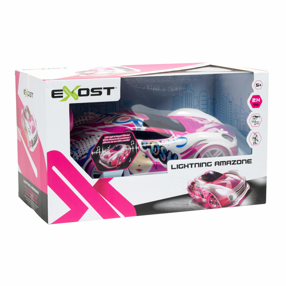 eXost Funkfahrzeug Lightning Dash Amazone, Fernlenkauto mit LED-Licht und Sound, Spielzeug, 20631