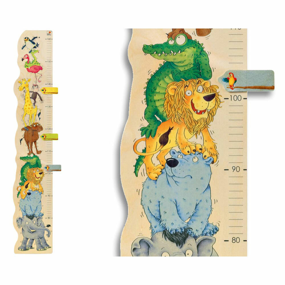 Selecta Spielzeug Zoorino-Messlatte, Mess Latte, Messung, Holzspielzeug, Holz, 100 cm, 60000