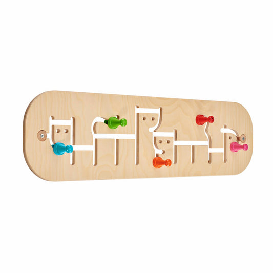 Selecta Spielzeug Movella Garderobe, Wanddekoration, Kinderzimmer Deko, Holzspielzeug, Holz, 74 x 20.5 cm, 60007