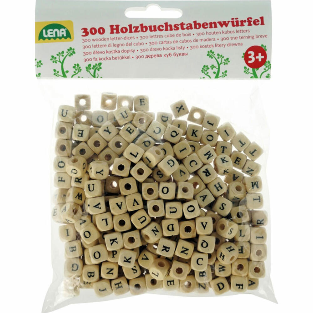 Lena Holz Buchstabenwürfelperlen 300-teilig