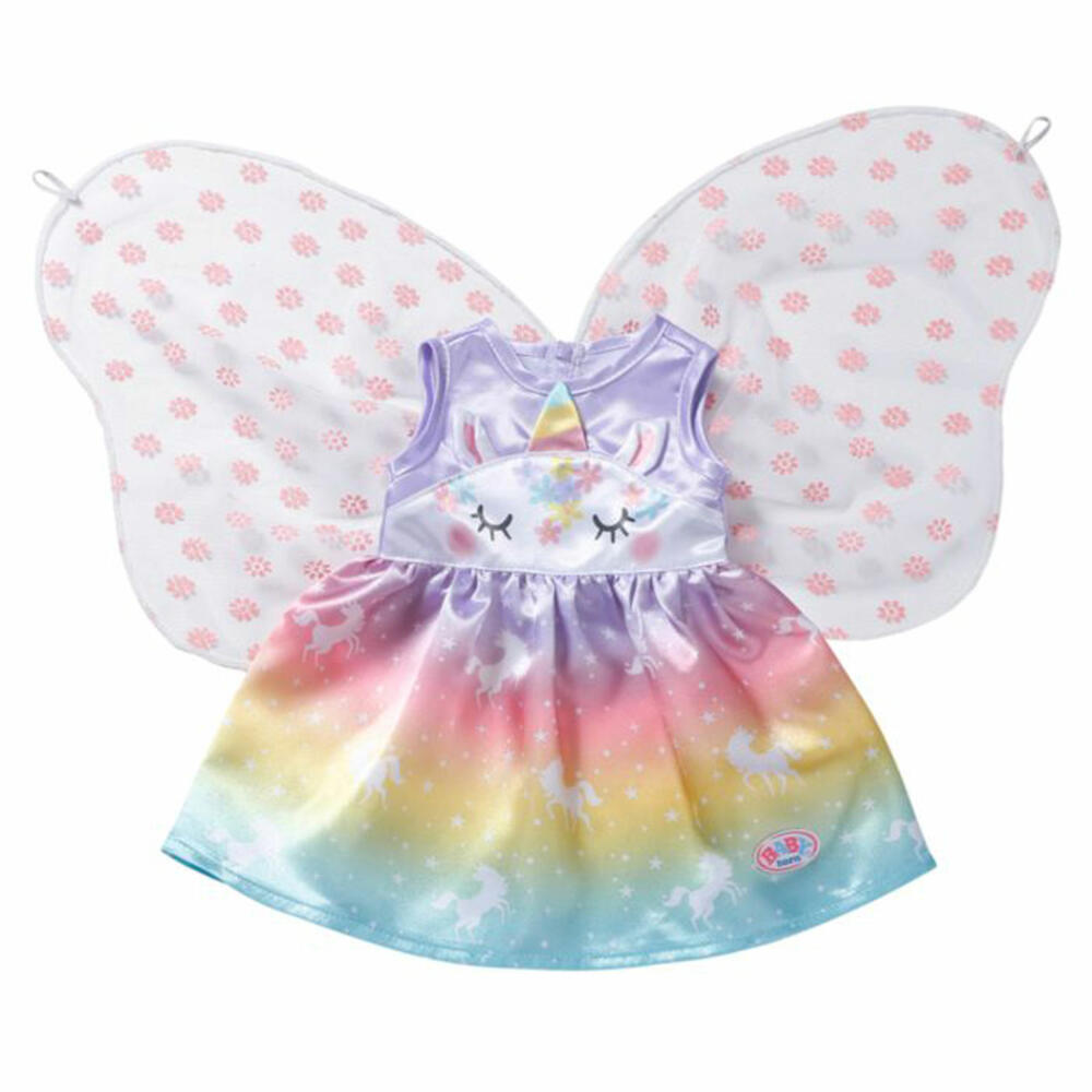 Zapf Creation BABY born Schmetterling Outfit, Kleid, Puppenkleidung, Puppen Kleidung, 43 cm, 829301