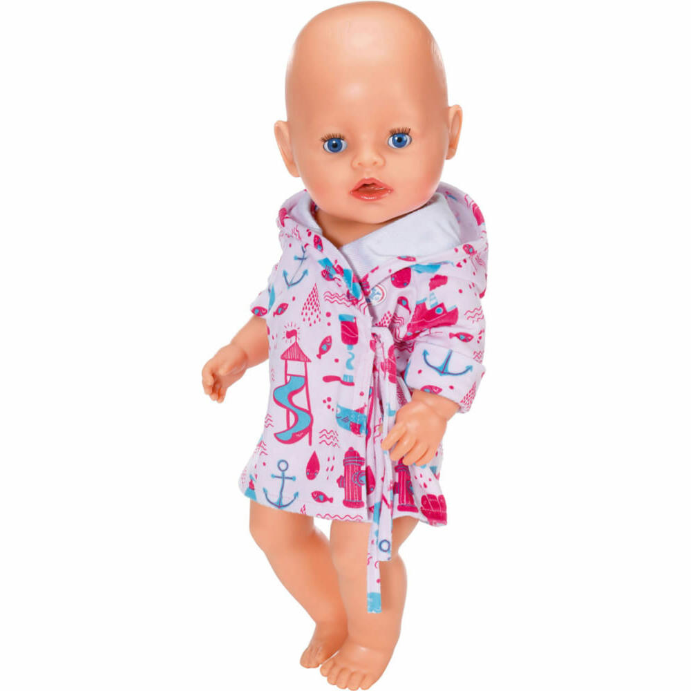 Zapf Creation BABY born Bath Bademantel, Puppenkleidung, Puppen Kleidung, 43 cm, 830642
