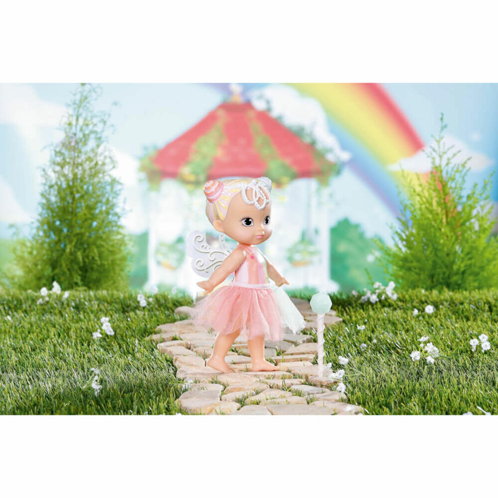 Zapf Creation BABY born Storybook Fairy Rainbow, Feen-Puppe, Spielpuppe, mit Flügelfunktion, 18 cm, 831830