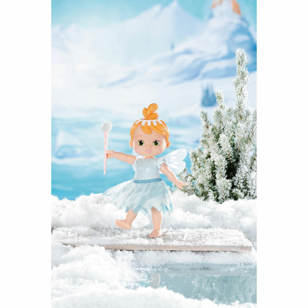 Zapf Creation BABY born Storybook Fairy Ice, Feen-Puppe, Spielpuppe, mit Flügelfunktion, 18 cm, 831816