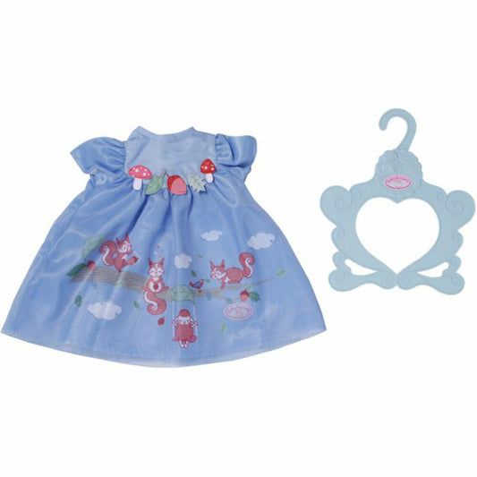 Zapf Creation Baby Annabell Kleid Blau Eichhörnchen, Puppenkleidung, Kleidung Puppe, 43 cm, 709610