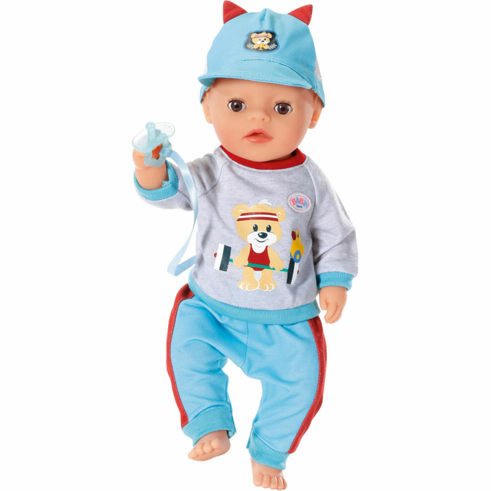 Zapf Creation BABY born Little Sport Outfit Blau, Puppenkleidung, Puppen Kleidung, 831878