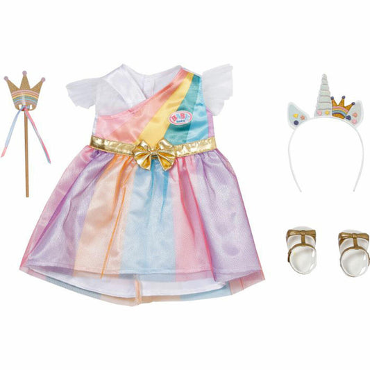 BABY born Zapf BABY born Fantasy Deluxe Prinzessin, Puppenkleidung, Kleid, Kleidung, Einhorn, für 43 cm Puppe, 830338
