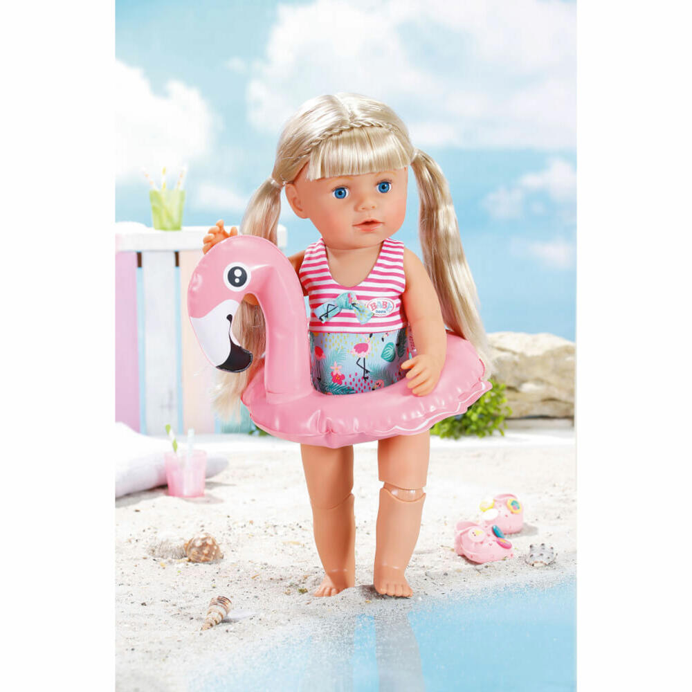 Zapf Creation BABY born Holiday Schwimmspaß Set, Badeanzug, Puppenkleidung, Puppen Kleidung, 43 cm, 831731