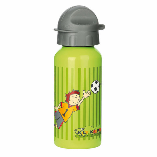 sigikid Trinkflasche Kily Keeper, Kindertrinkflasche, Kinder Flasche, Wasserflasche, Aluminium, Fußball / Grün, 400 ml, 23795