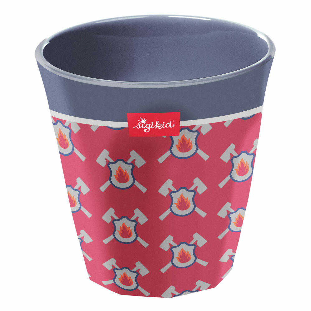 sigikid Becher Frido Firefighter, Kindertasse, Trinkbecher, Kinder Tasse, Kindergeschirr, Melamin, Blau, 24825